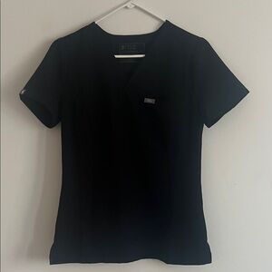 Figs Black Scrub Top and Pants Set